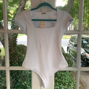 NWT Free People Square Eyes Bodysuit, M